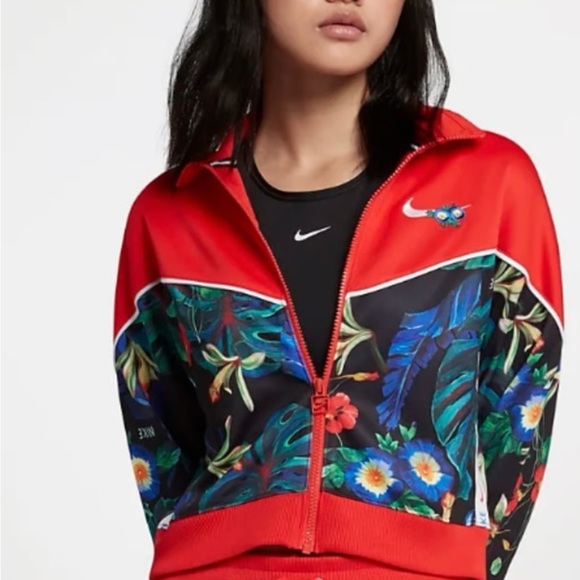 Nike Femme Hype Flora Cropped  Sportswear Jacket - Picture 2 of 6